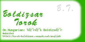 boldizsar torok business card