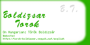 boldizsar torok business card
